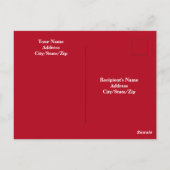 Niedlich Lächelnd Weißer Rentier Hund Roter Weihna Postkarte (Rückseite)