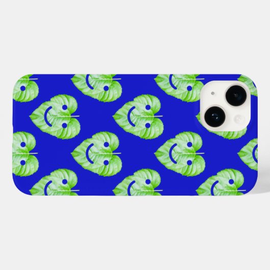 Niedlich lächelnde Blätter Case-Mate iPhone Fall Hülle (Rückseite (Horizontal))