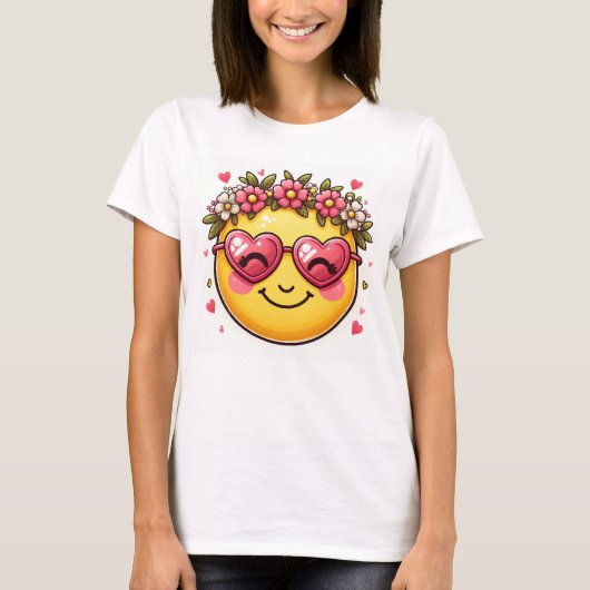 niedlich lächelnde Emoji T-Shirt (Vorderseite)