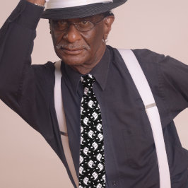 Niedlich Lächelnde Geister Halloween Schwarz Krawatte