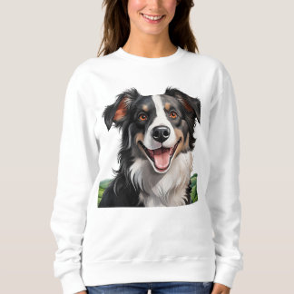 Niedlich lächelnde Grenzkollie Sweatshirt