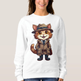 Niedlich lächelnde Katze Sweatshirt