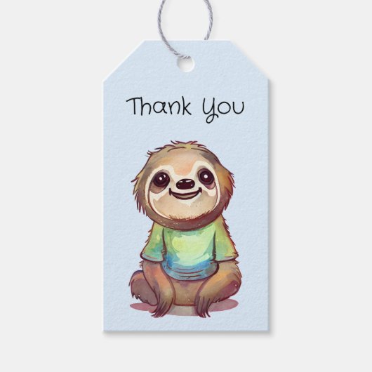 Niedlich lächelnde Schlampe mit einem Shirt Danke Geschenkanhänger (Vorderseite)