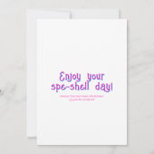 Niedlich Lächelnde Schnecke Süß Kleiner Geburtstag Karte (Rückseite)