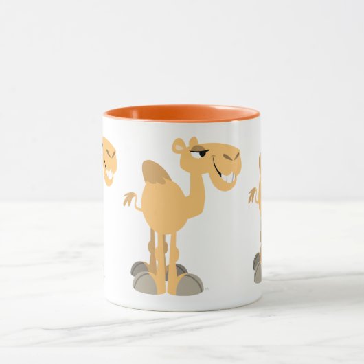Niedlich Lächelnder Cartoon Camel Tasse (Zentrum)