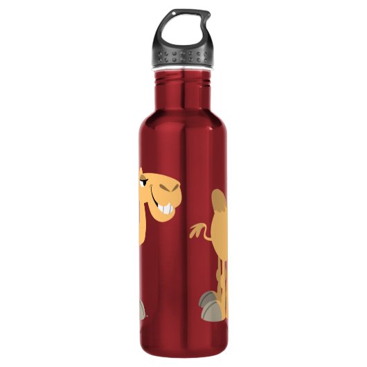 Niedlich Lächelnder Cartoon Camel Trinkflasche (Vorderseite)