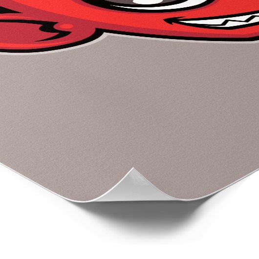 Niedlich lächelnder Cartoon Devil Poster (Ecke)