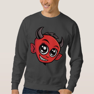 Niedlich lächelnder Cartoon Devil Sweatshirt