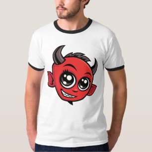 Niedlich lächelnder Cartoon Devil T-Shirt