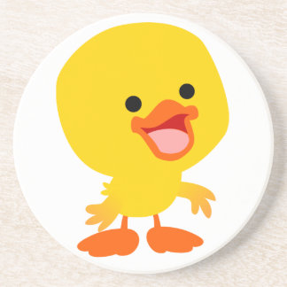 Niedlich Lächelnder Cartoon Duckling Untersetzer