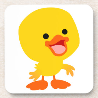 Niedlich Lächelnder Cartoon Duckling Untersetzer S