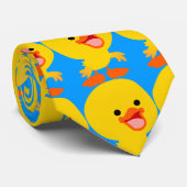 Niedlich Lächelnder Cartoon Entlein Krawatte (Gerollt)