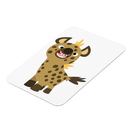 Niedlich Lächelnder Cartoon Hyena Flexible Magnet (Linke Seite)