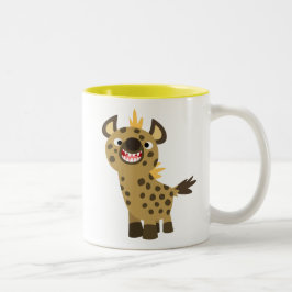 Niedlich Lächelnder Cartoon Hyena Magnet Zweifarbige Tasse