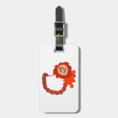 Niedlich Lächelnder Cartoon Manticore Gepäckmarke Gepäckanhänger (Vorderseite vertikal)