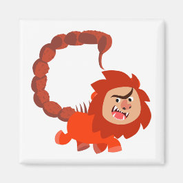 Niedlich Lächelnder Cartoon Manticore Magnet