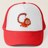 Niedlich Lächelnder Cartoon Manticore Trucker Hat Truckerkappe (Vorderseite)