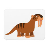 Niedlich Lächelnder Cartoon Thylacosmilus Flexible Magnet (Horizontal)
