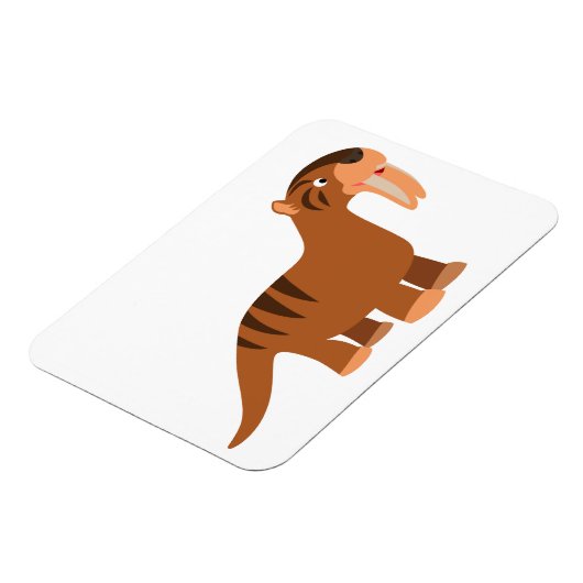 Niedlich Lächelnder Cartoon Thylacosmilus Flexible Magnet (Linke Seite)