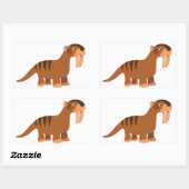 Niedlich Lächelnder Cartoon Thylacosmilus Sticker (Blatt)