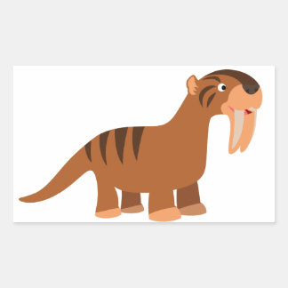Niedlich Lächelnder Cartoon Thylacosmilus Sticker
