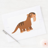 Niedlich Lächelnder Cartoon Thylacosmilus Sticker (Umschlag)
