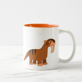Niedlich Lächelnder Cartoon Thylacosmilus Tasse