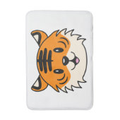 Niedlich Lächelnder Cartoon Tiger Badematte (Vorderseite Vertikal)