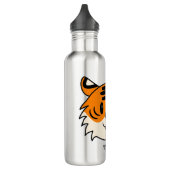 Niedlich Lächelnder Cartoon Tiger Edelstahlflasche (Links)