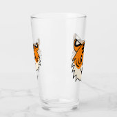 Niedlich Lächelnder Cartoon Tiger Glas (Links)