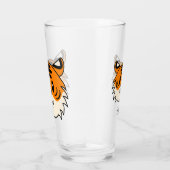 Niedlich Lächelnder Cartoon Tiger Glas (Rechts)