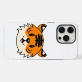 Niedlich Lächelnder Cartoon Tiger iPhone Hülle (Rückseite (Horizontal))