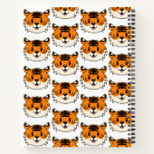 Niedlich Lächelnder Cartoon Tiger Notizblock (Rückseite)