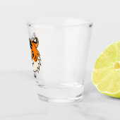 Niedlich Lächelnder Cartoon Tiger Schnapsglas (Rechts)