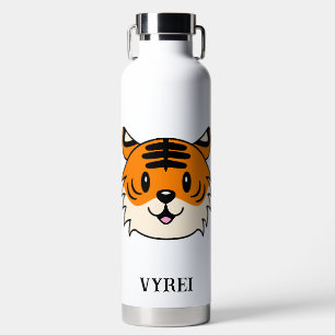 Niedlich Lächelnder Cartoon Tiger Trinkflasche