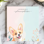 Niedlich Lächelnder Corgi Hund Personalisierter Na Notizblock