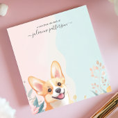 Niedlich Lächelnder Corgi Hund Personalisierter Na Notizblock