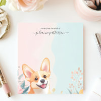 Niedlich Lächelnder Corgi Hund Personalisierter Na