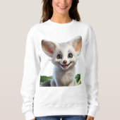 Niedlich lächelnder Fennec-Fuchs Sweatshirt (Vorderseite)