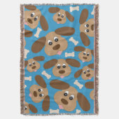 Niedlich Lächelnder Hund mit großen Ohren Decke (Vorderseite Vertikal)