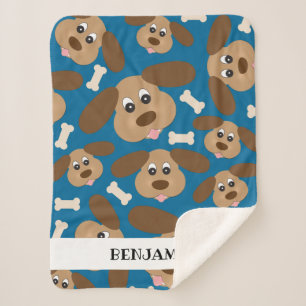 Niedlich Lächelnder Hund mit großen Ohren Personal Sherpadecke