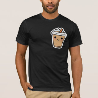 Niedlich Lächelnder Kaffee-Cup Kawaii Sticker T-Shirt