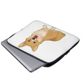 Niedlich lächelnder Korgi Laptopschutzhülle (Vorne Knopf)