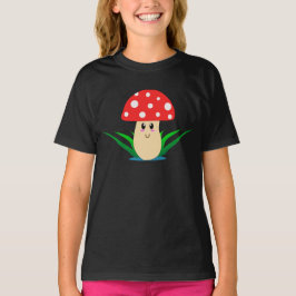 Niedlich lächelnder Mushroom Girl's T - Shirt