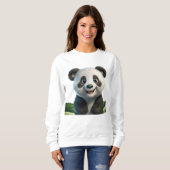 Niedlich lächelnder Panda Sweatshirt (Vorne ganz)
