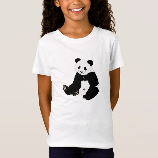 Niedlich lächelnder Panda T-Shirt (Vorderseite)