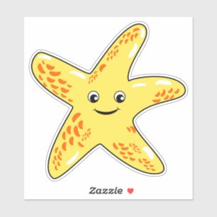 Niedlich lächelnder Starfish Aufkleber