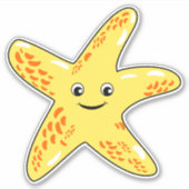 Niedlich lächelnder Starfish Aufkleber (Vorderseite)