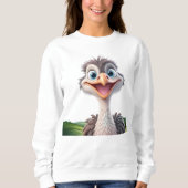 Niedlich lächelnder Strauß Sweatshirt (Vorderseite)