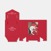 Niedlich Lächelnder weißer Hund Red Valentinstag G Geschenkschachtel (Ungefaltet)